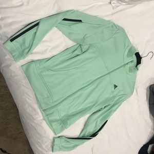 Adidas mint green jacket